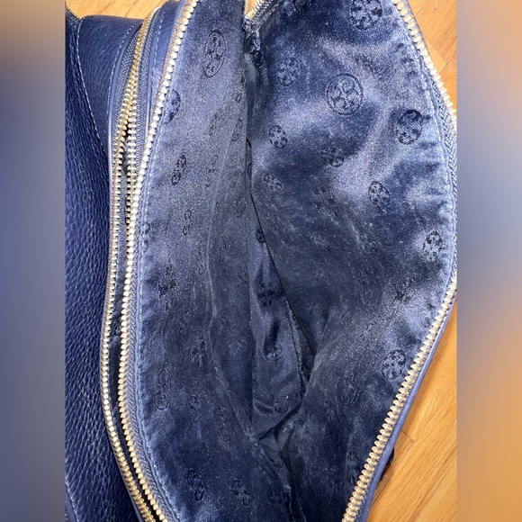 Tory Burch Navy Thea Triple-Zip Satchel - Picture 10 of 15